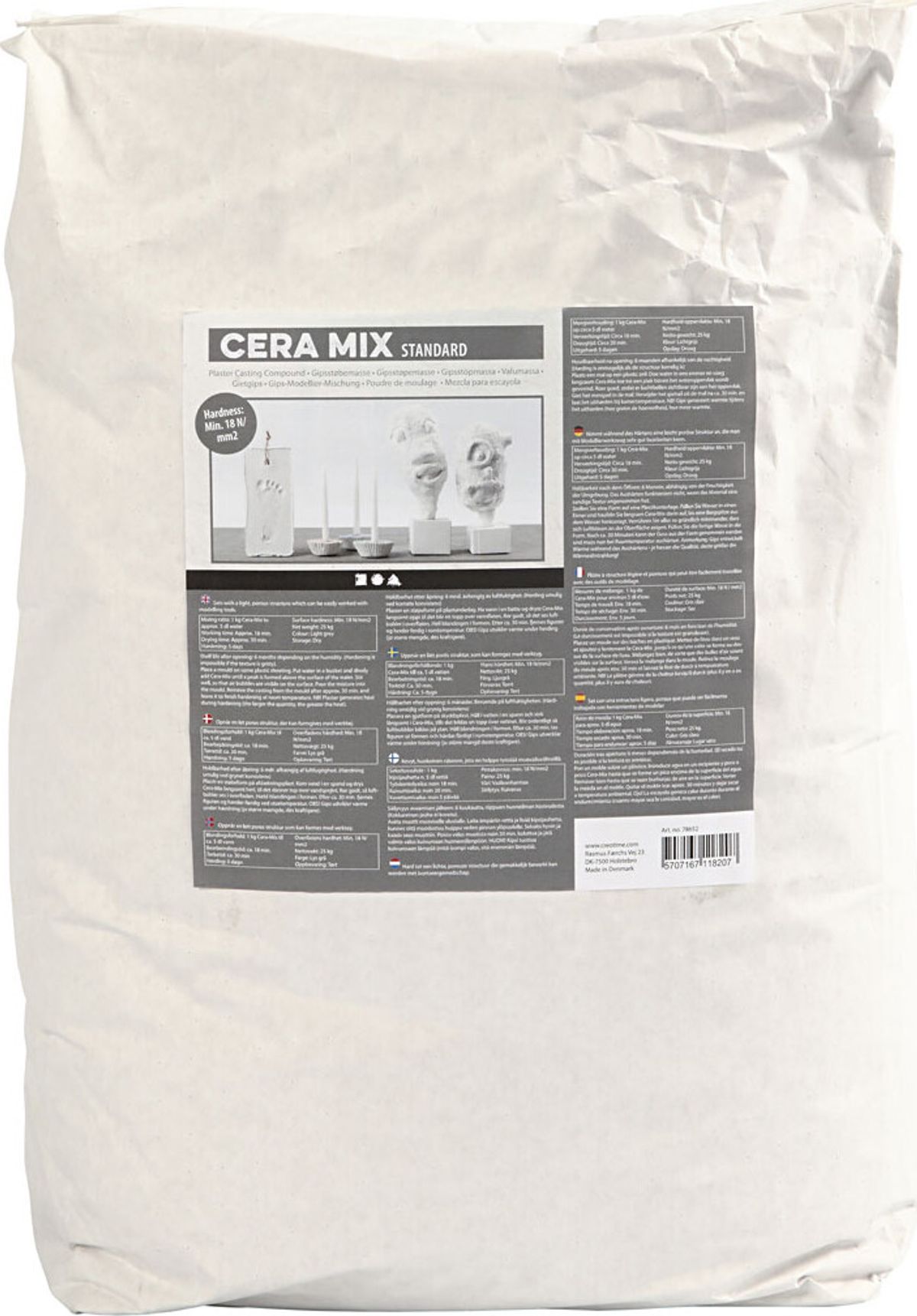 Cera-mix Standard Modelgips - Lys Grå - 25 Kg