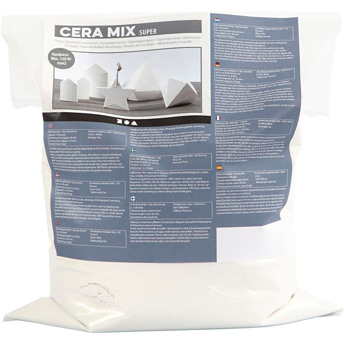 Cera-Mix Super støbemasse - 5 kg, Hvid