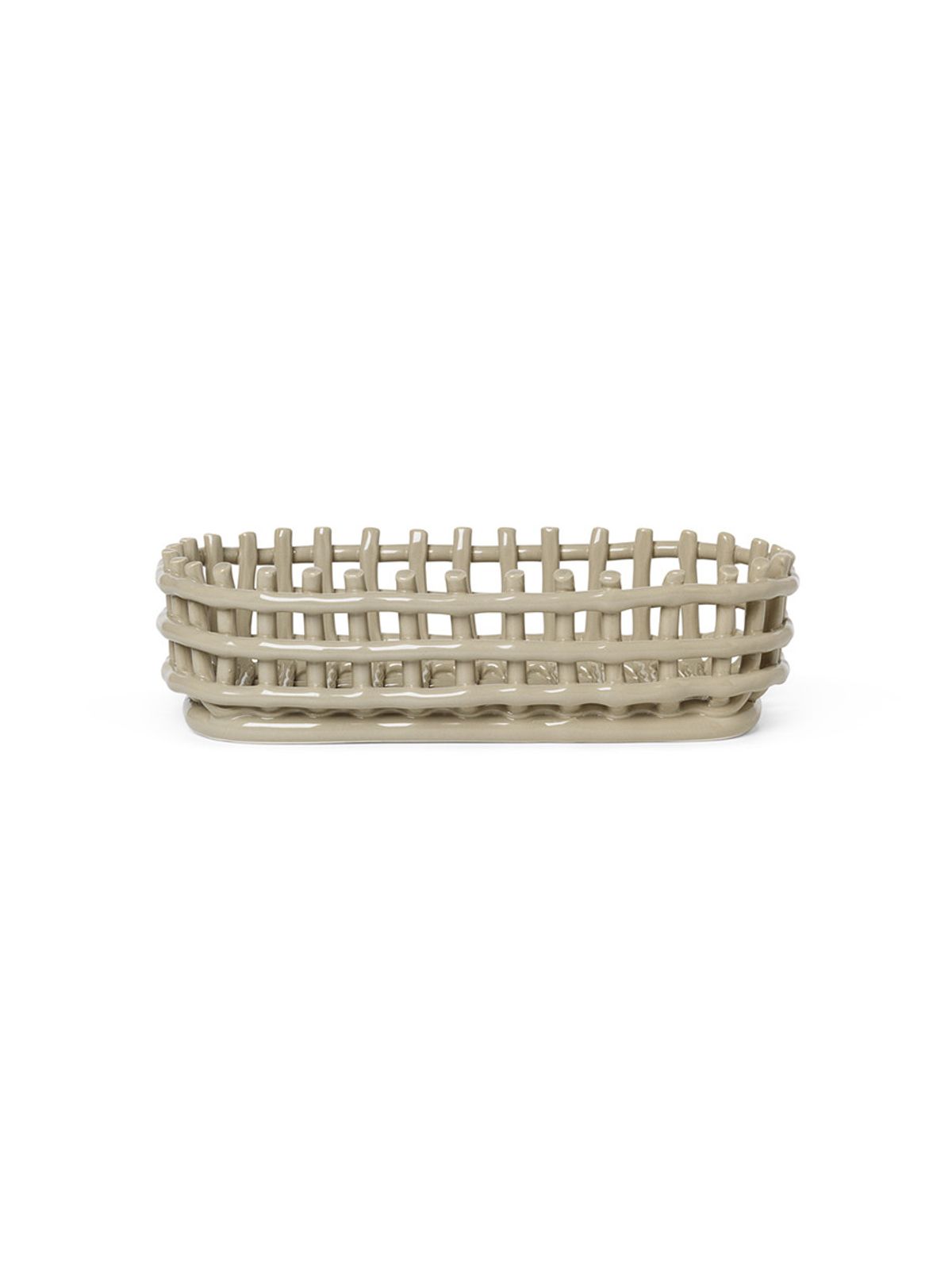 Ceramic Basket, oval fra Ferm Living (Cashmere)