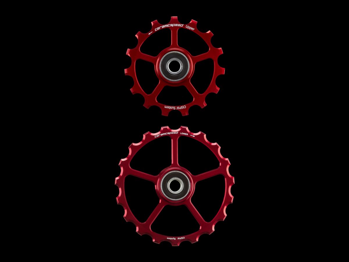 CeramicSpeed Keramisk Oversized Pulleyhjul - 15+19 - Rød