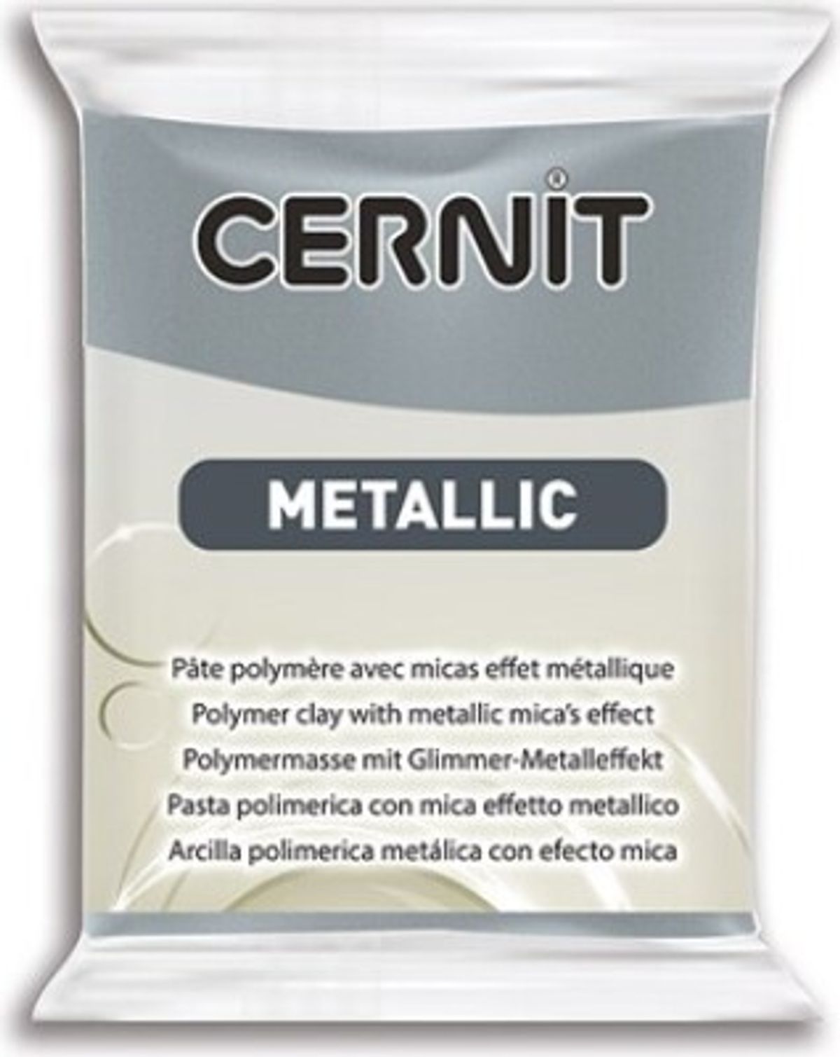 Cernit - Ler - Metallic - Stål - 167 - 56 G