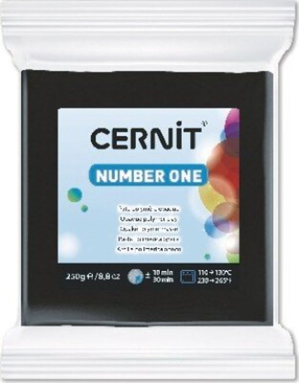 Cernit - Modellervoks - Number One - Sort 250 G