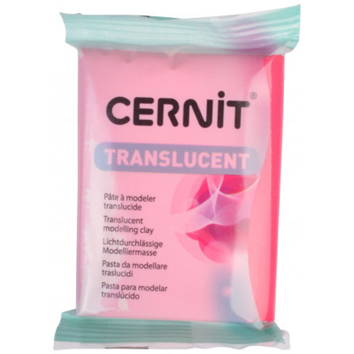 Cernit Modellervoks Transparent 130 Rubinrød 56g