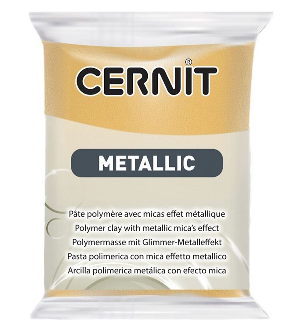 Cernit Polymer Ler - Metallic - Guld