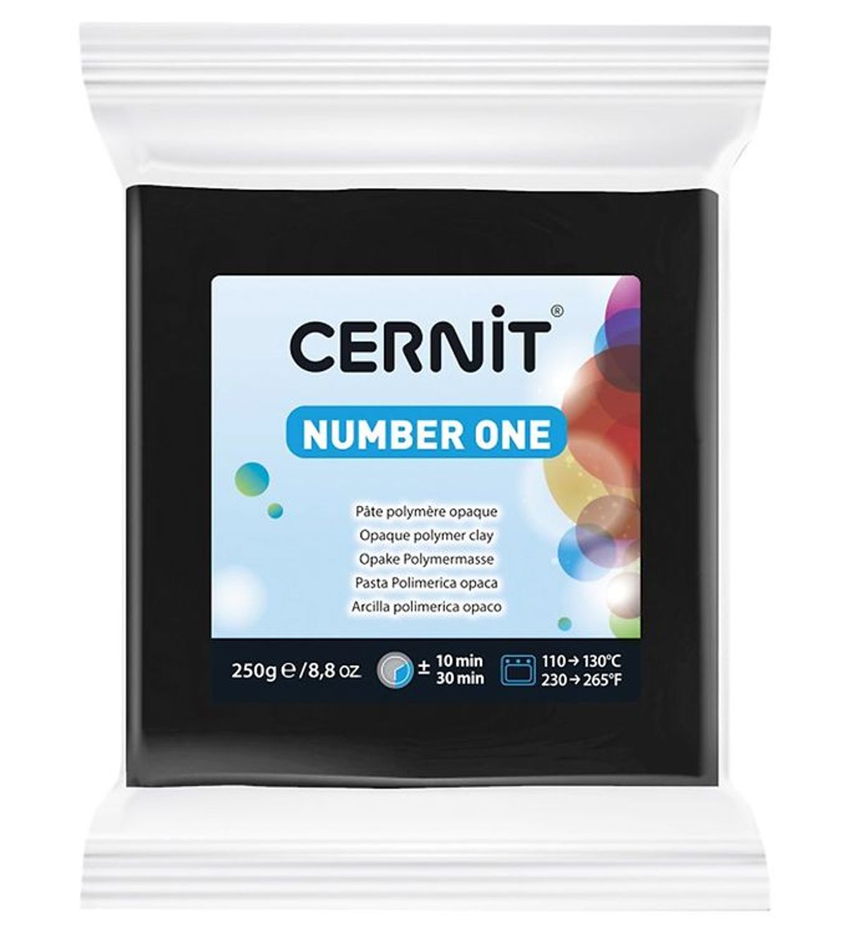 Cernit Polymer Ler - Number One - 250g - Sort