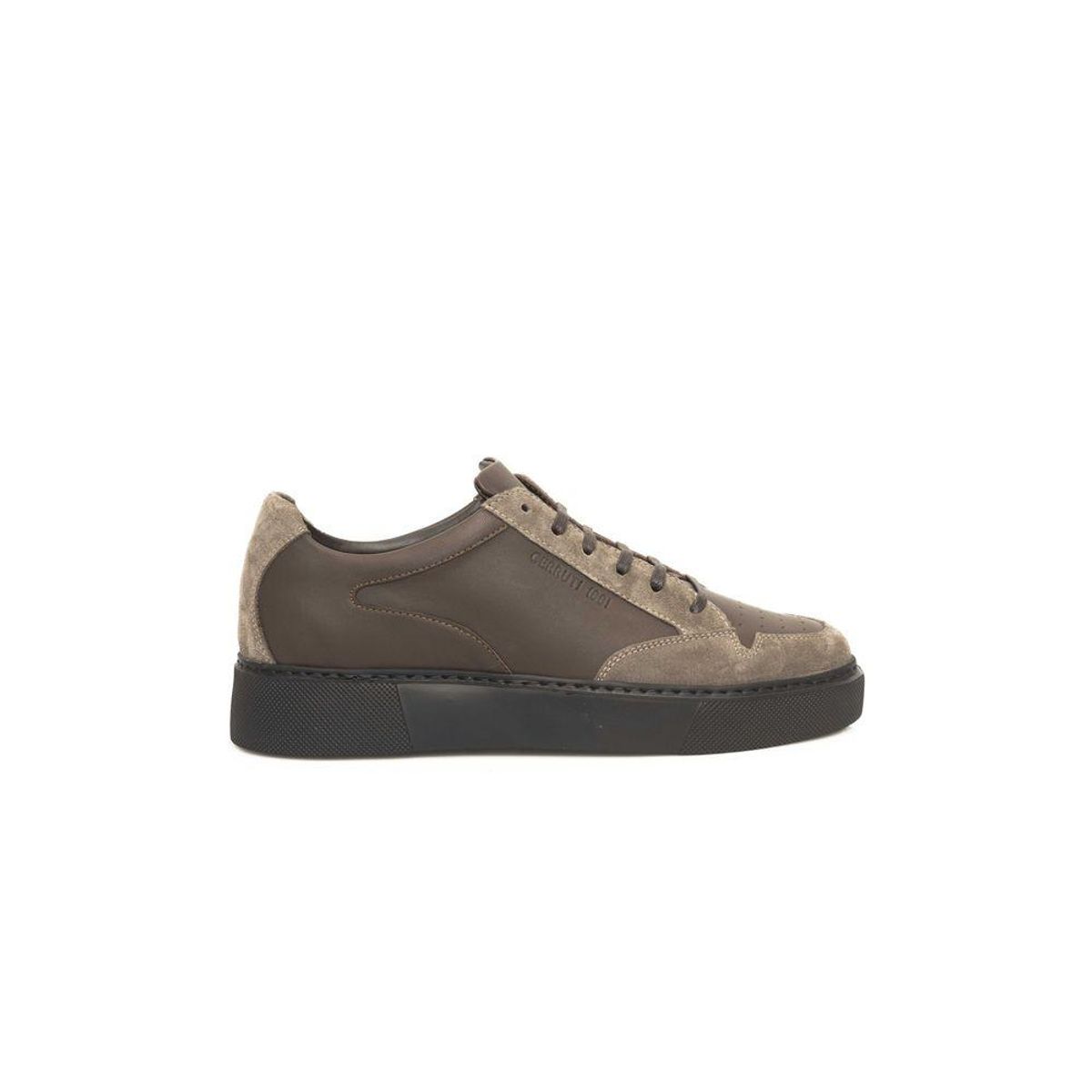 Cerruti 1881 Beige Leather Herre Sneakers