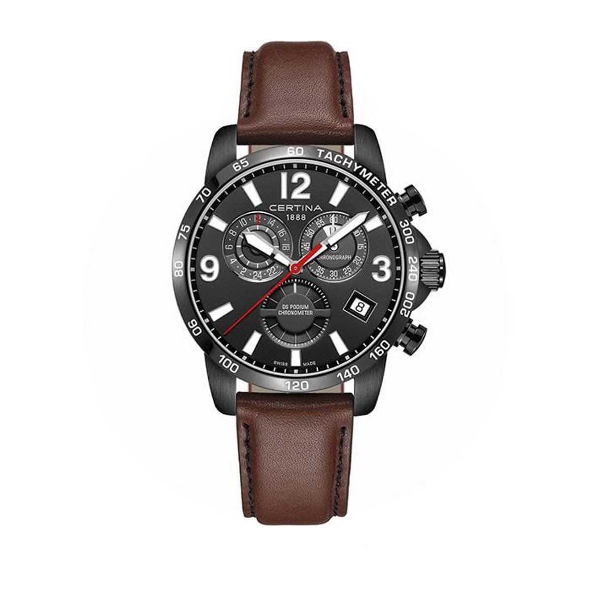 Certina - DS Podium GMT COSC Herreur sort PVD stål C0346543605700