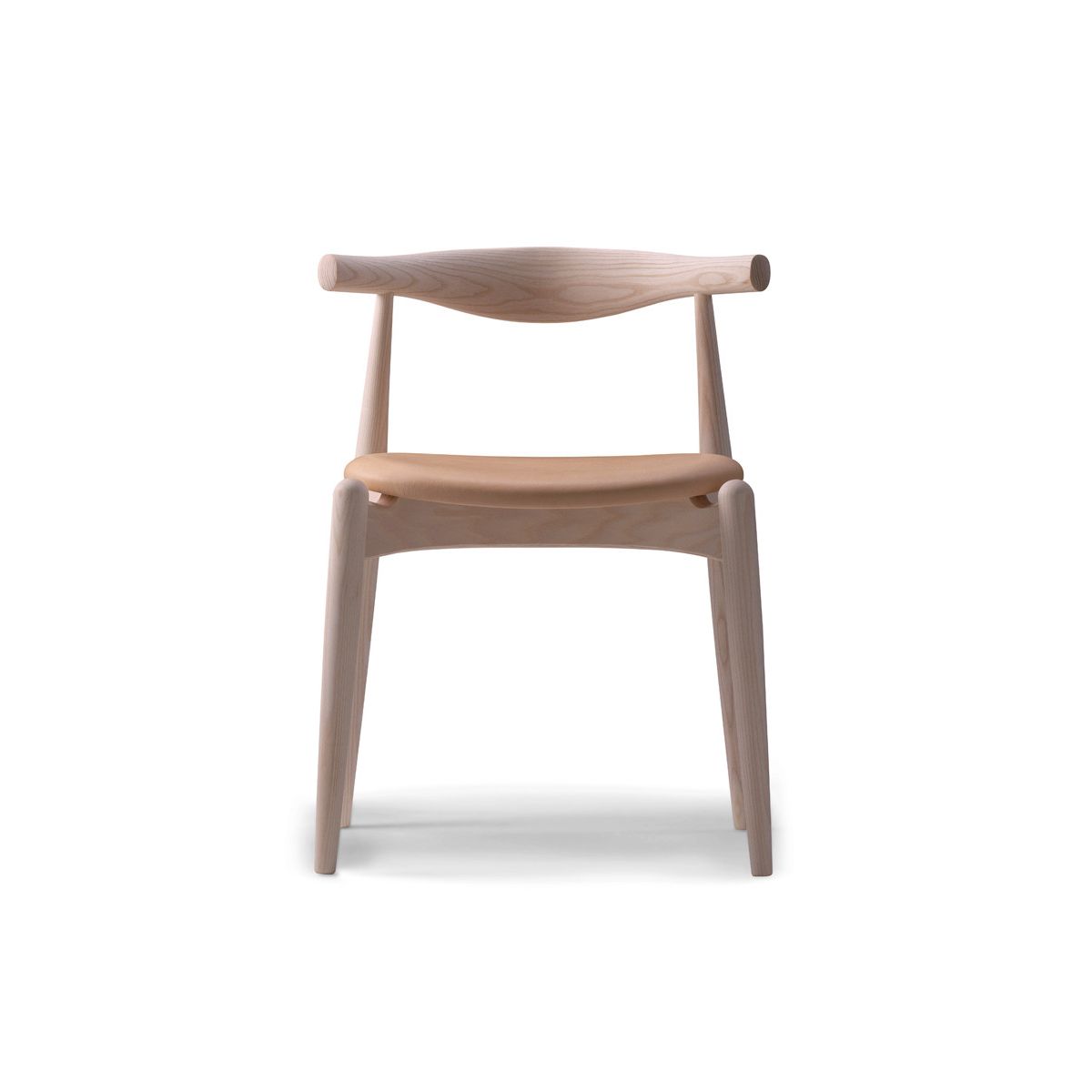 CH20 Elbow Chair i bøg af Hans J. Wegner (Lædergruppe A, Sæbebehandlet)