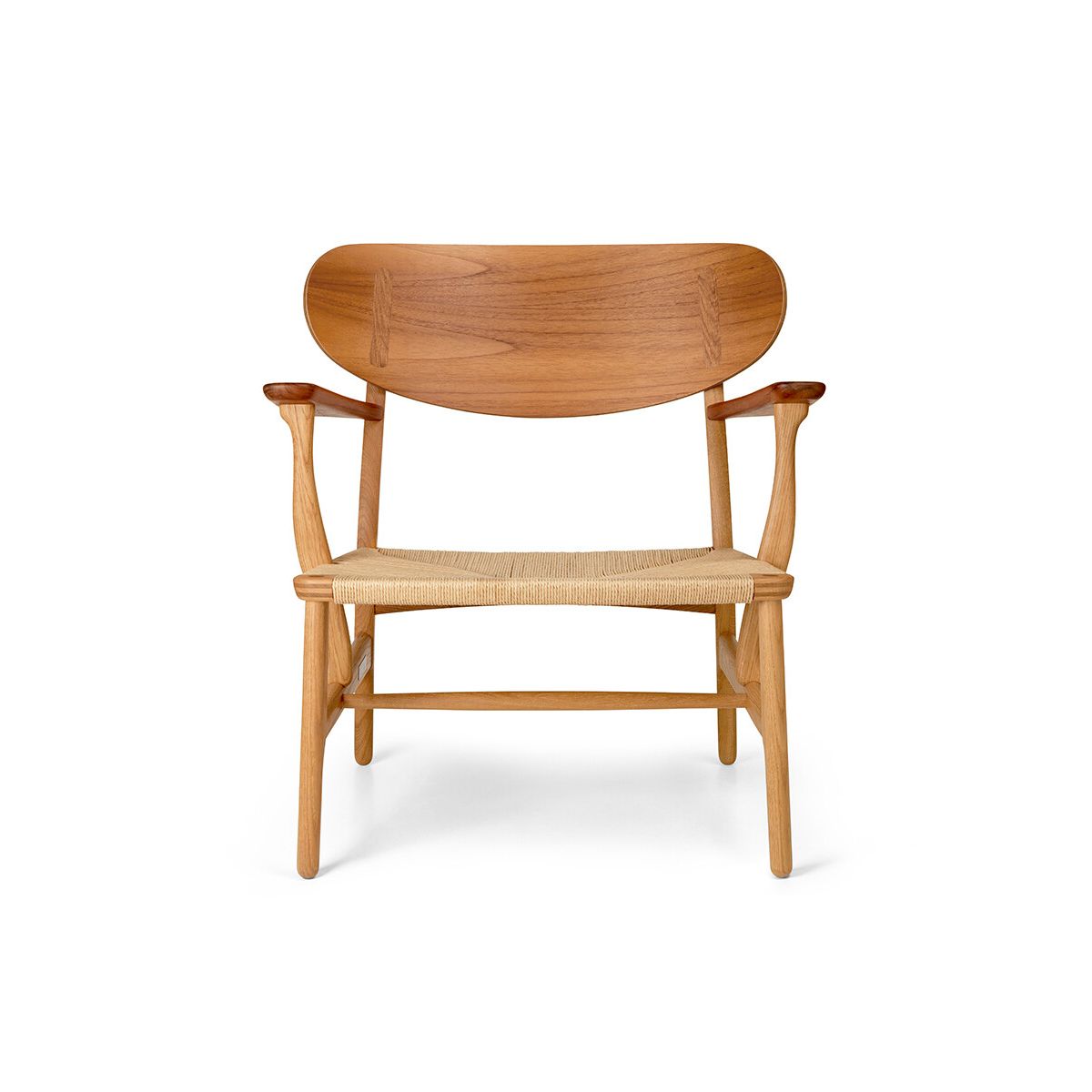 CH22 Loungestol af Hans J. Wegner (Natur, Teak/Eg - Oliebehandlet)