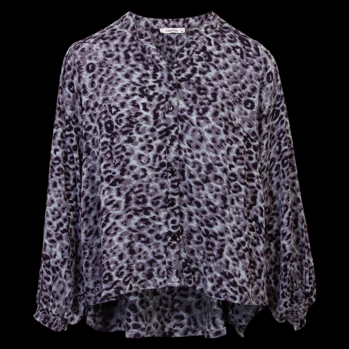 ChaCha Dame Bluse - Black Animal - 2XL