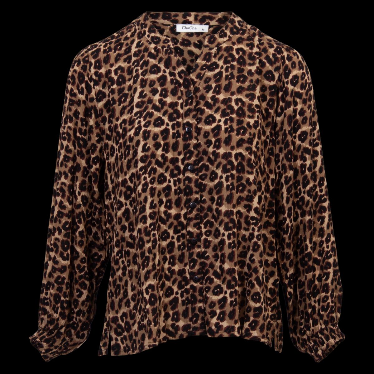 ChaCha Dame Bluse - Brown Animal - 2XL