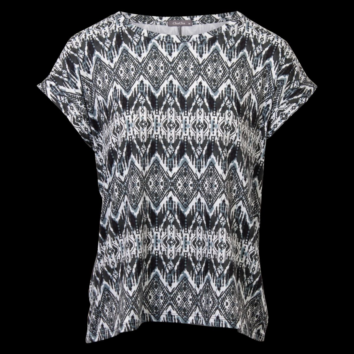 ChaCha Dame Bluse - Print 3 - 2XL