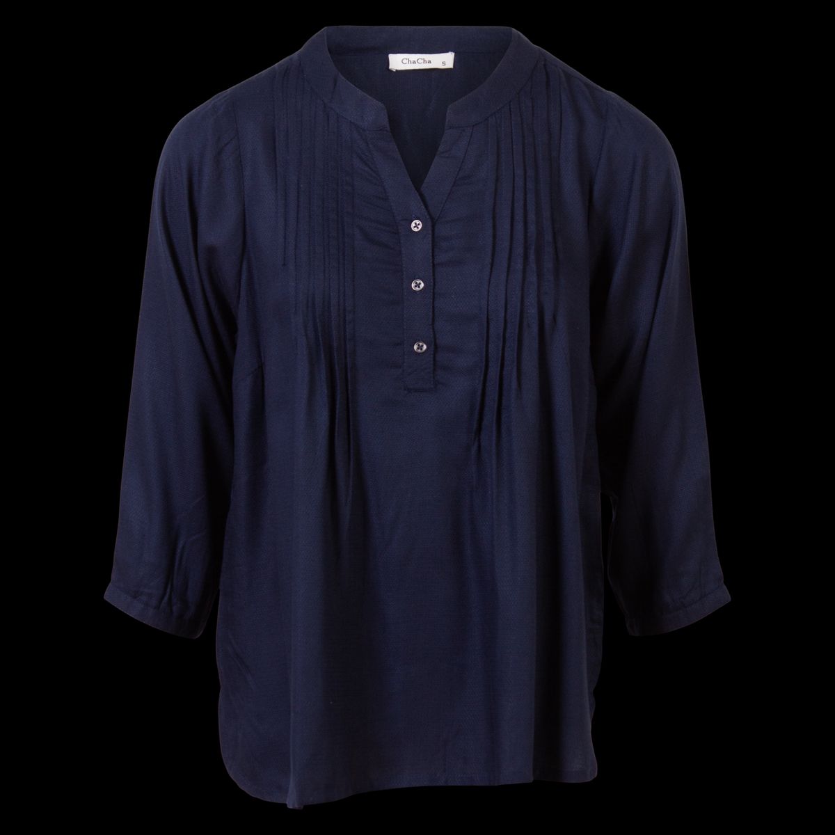 ChaCha Shirt Dobby Dame Skjorte - Midnight Blue - M