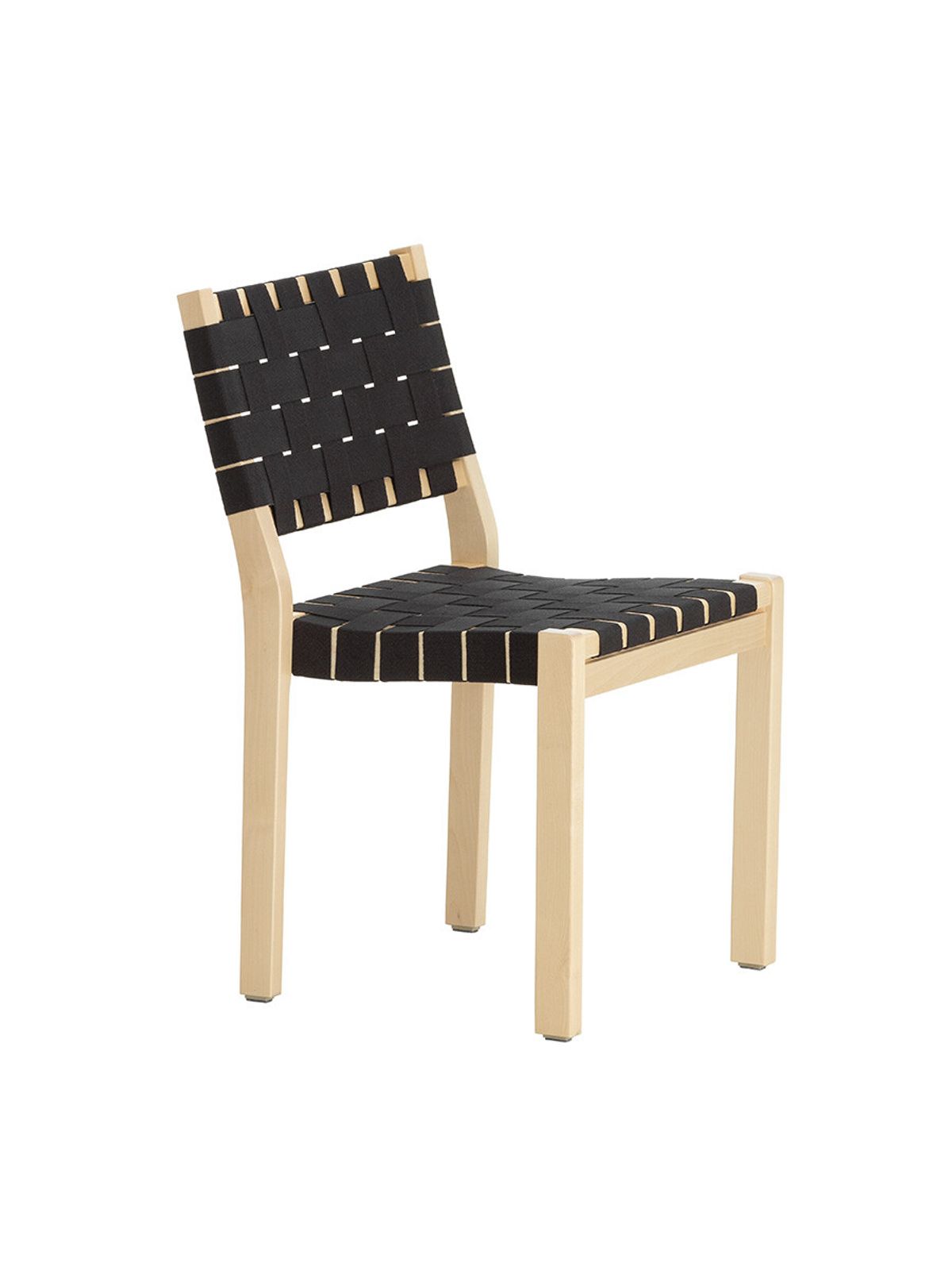 Chair 611 fra Artek (Natur m. sort/sort flet)