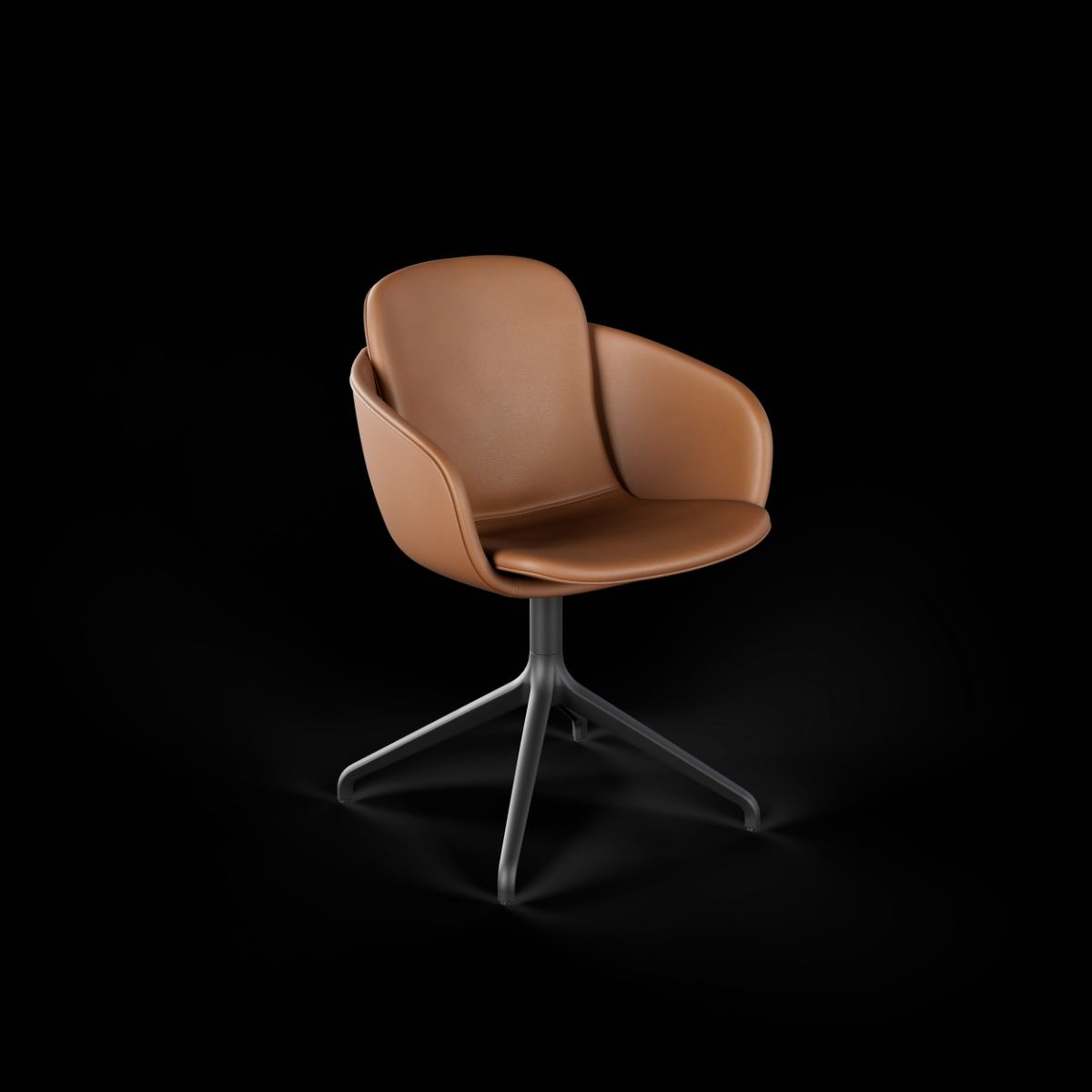 Chair no. One S2 Black Swivel