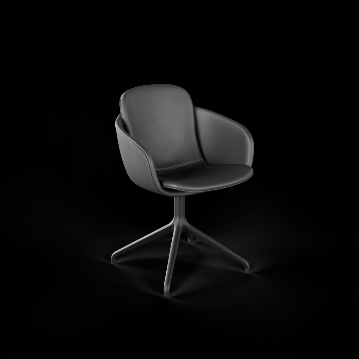 Chair no. One S2 Black Swivel