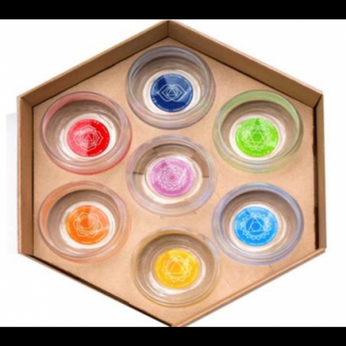 Chakra glas - alle syv glas - Nature ´s Design - GodKarmaShop