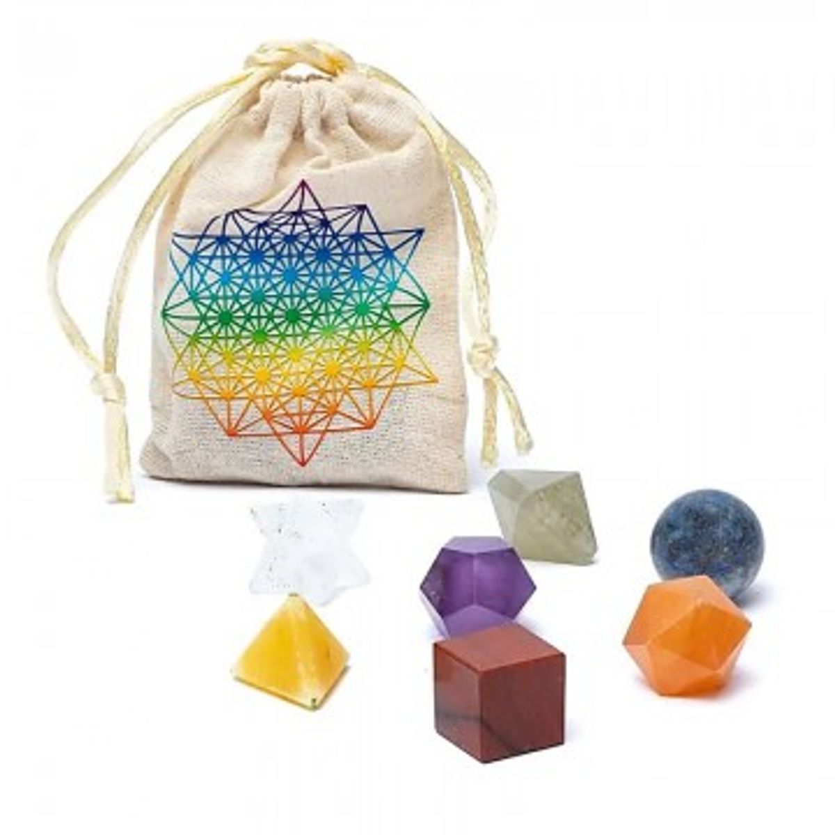 Chakra hellig geometri 7 delt sæt - Chakra diverse - GodKarmaShop