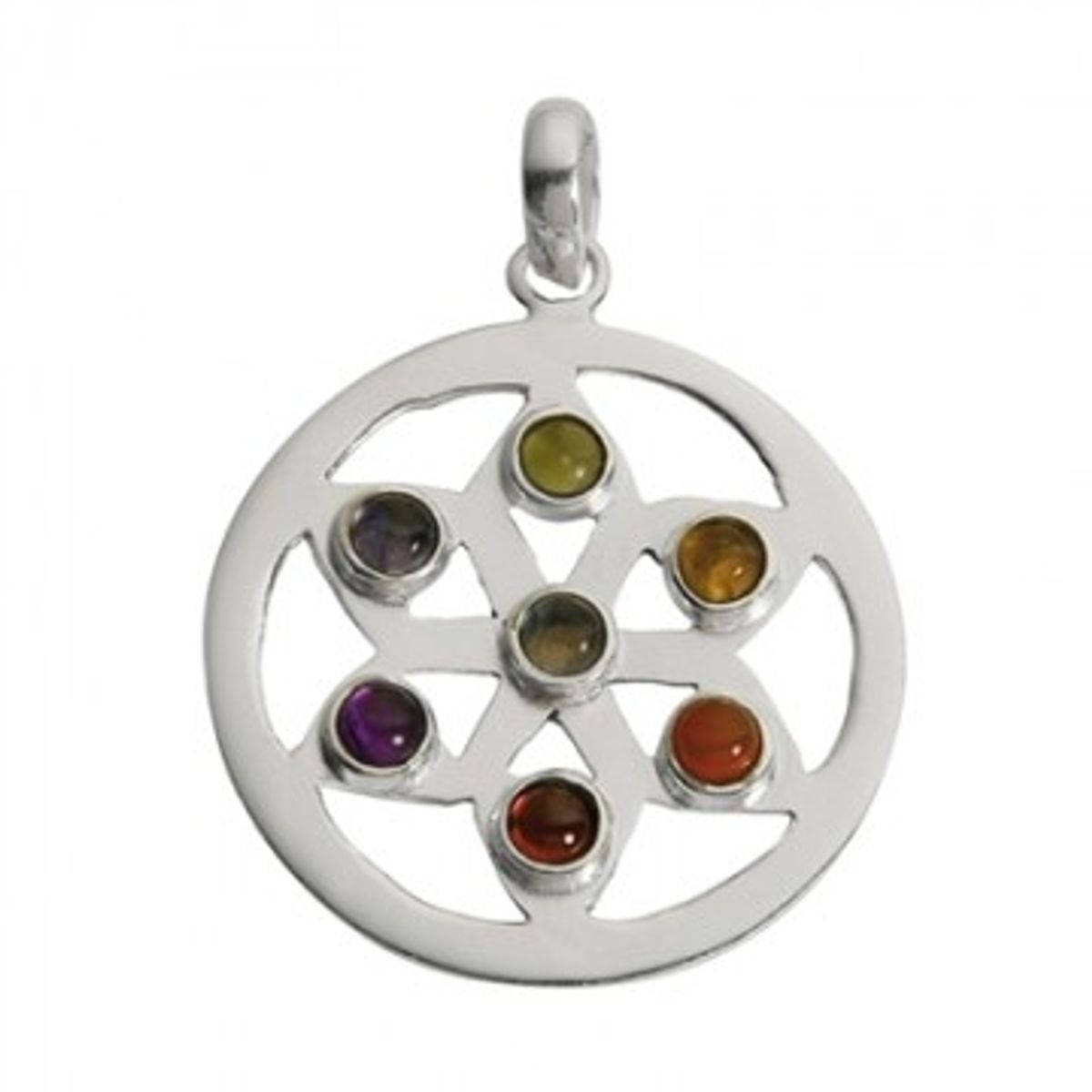 Chakra hjul i sterlingsølv - Spirituelle smykker - GodKarmaShop