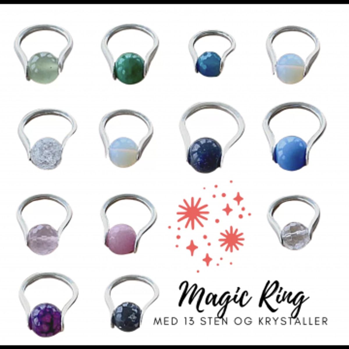 Chakra Sølv Ring - Magic ring - Størrelse: 52 - Ringe m. symboler - GodKarmaShop