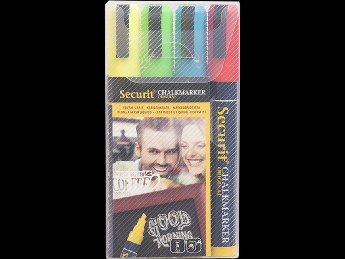 Chalkmarker Securit | ass. | 2-6mm | 4 stk