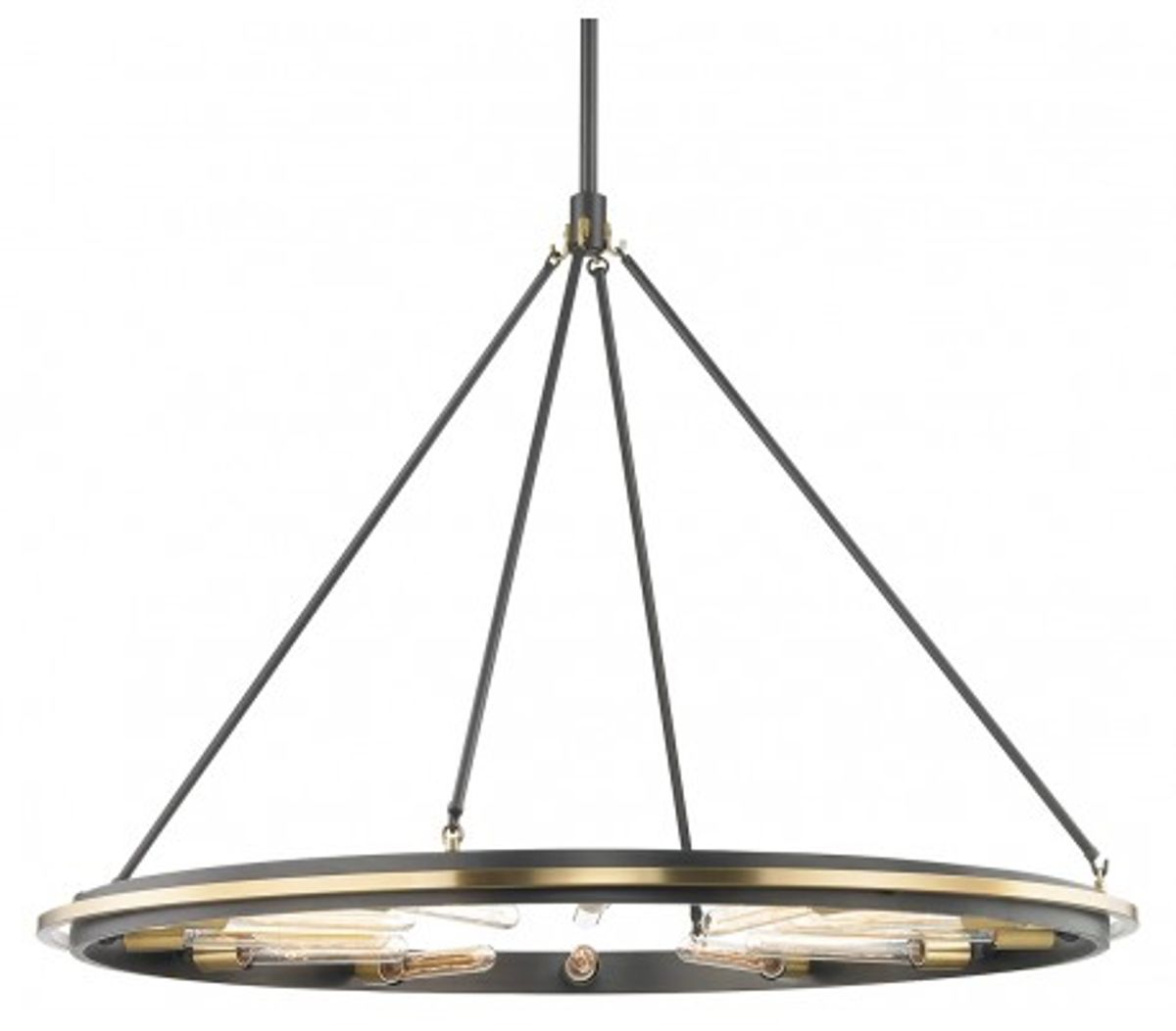 Chambers Lysekrone i stål Ø114 cm 12 x E27 - Sort/Antik bronze