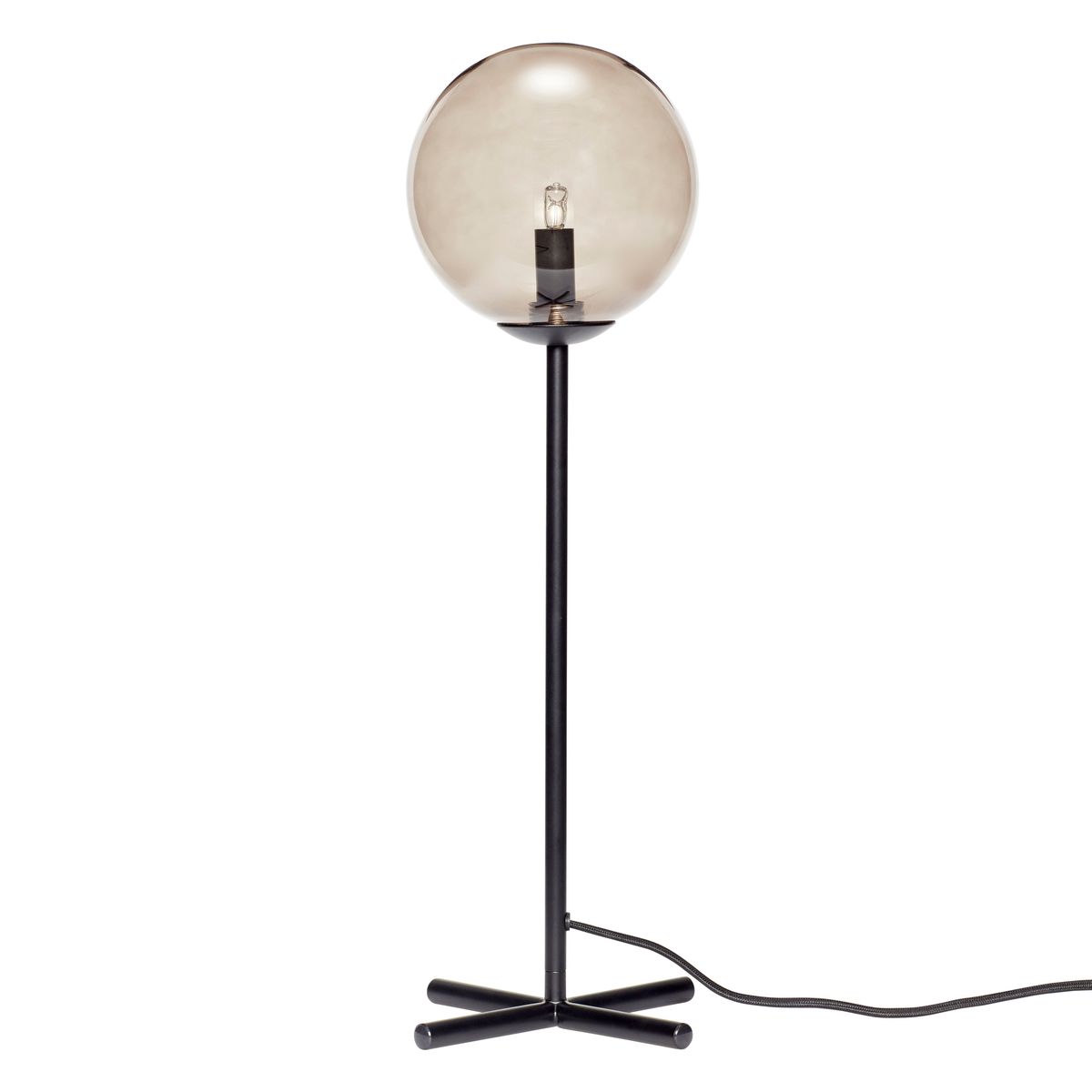 Champ Bordlampe Sort/Røgfarve - ø20xh50cm, G9/18W/ LED 3W