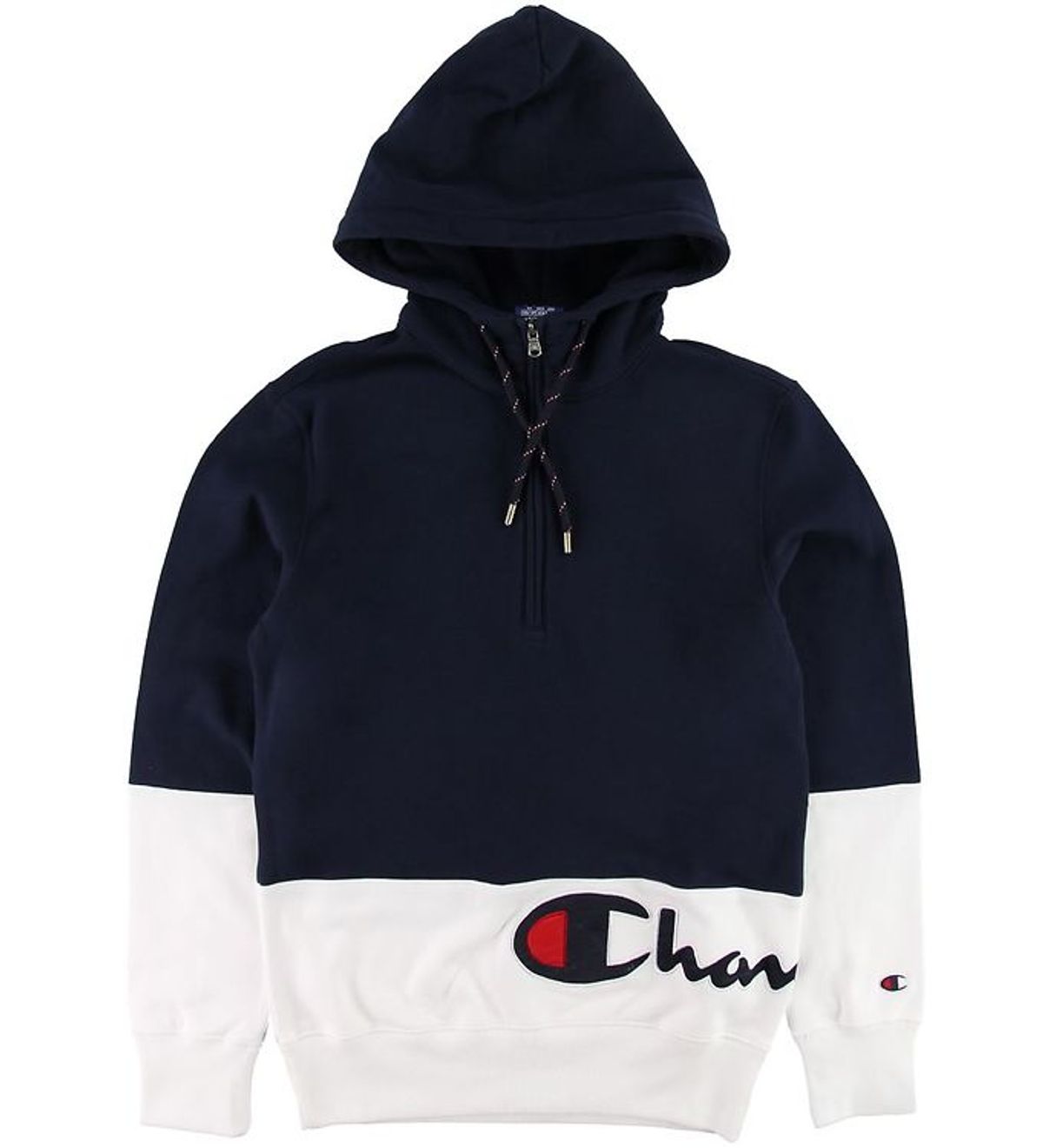 Champion Fashion Hættetrøje - Half Zip - Navy/Hvid