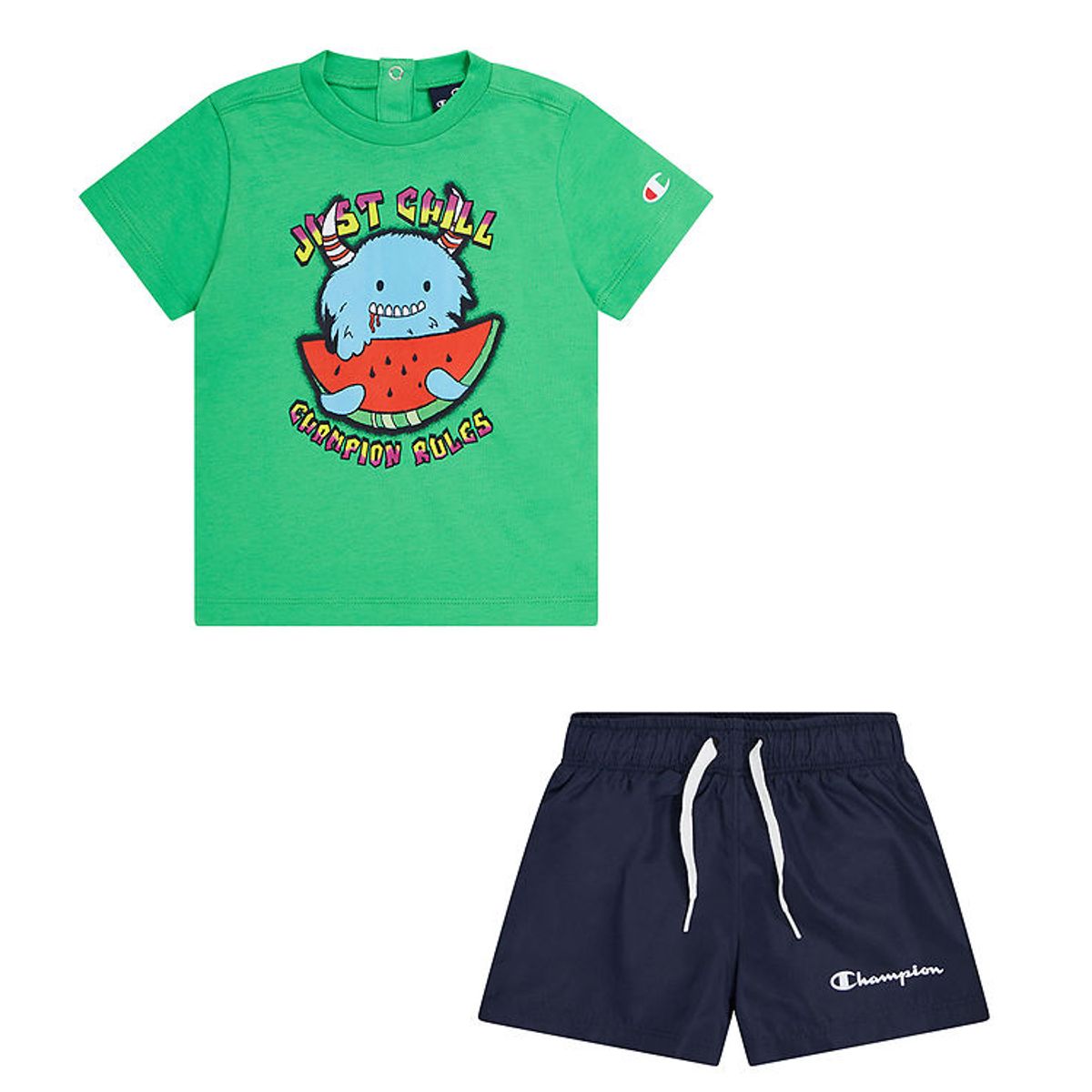 Champion Shortssæt - T-shirt/Badeshorts - Poison Green