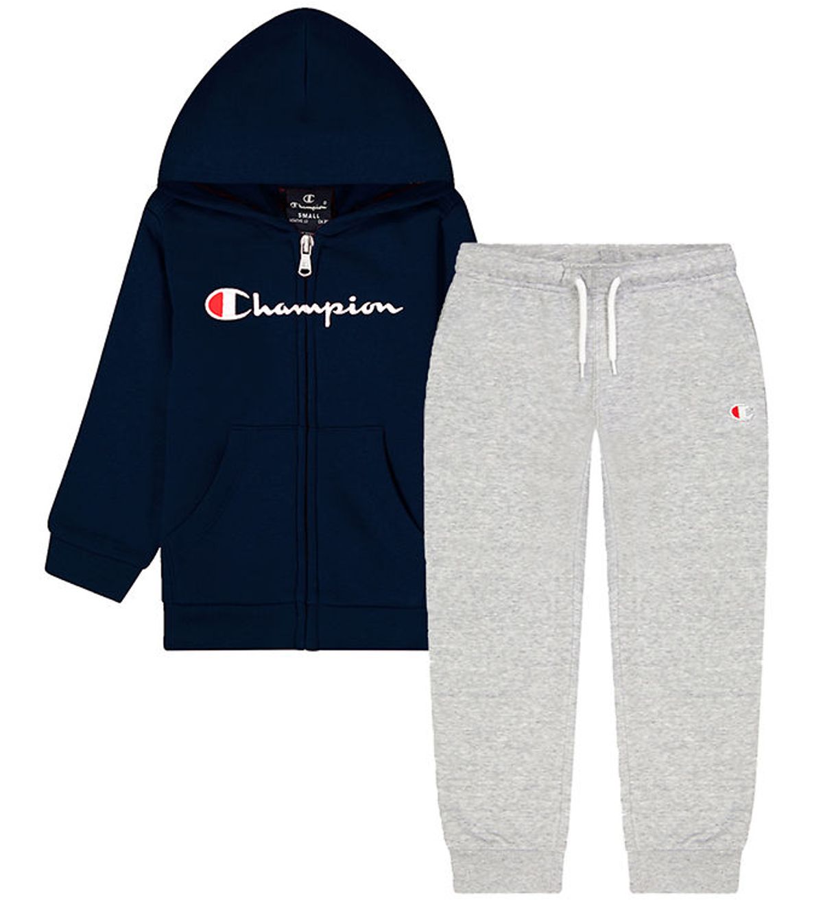 Champion Sweatsæt - Cardigan/Sweatpants - Navy/Grå Melange