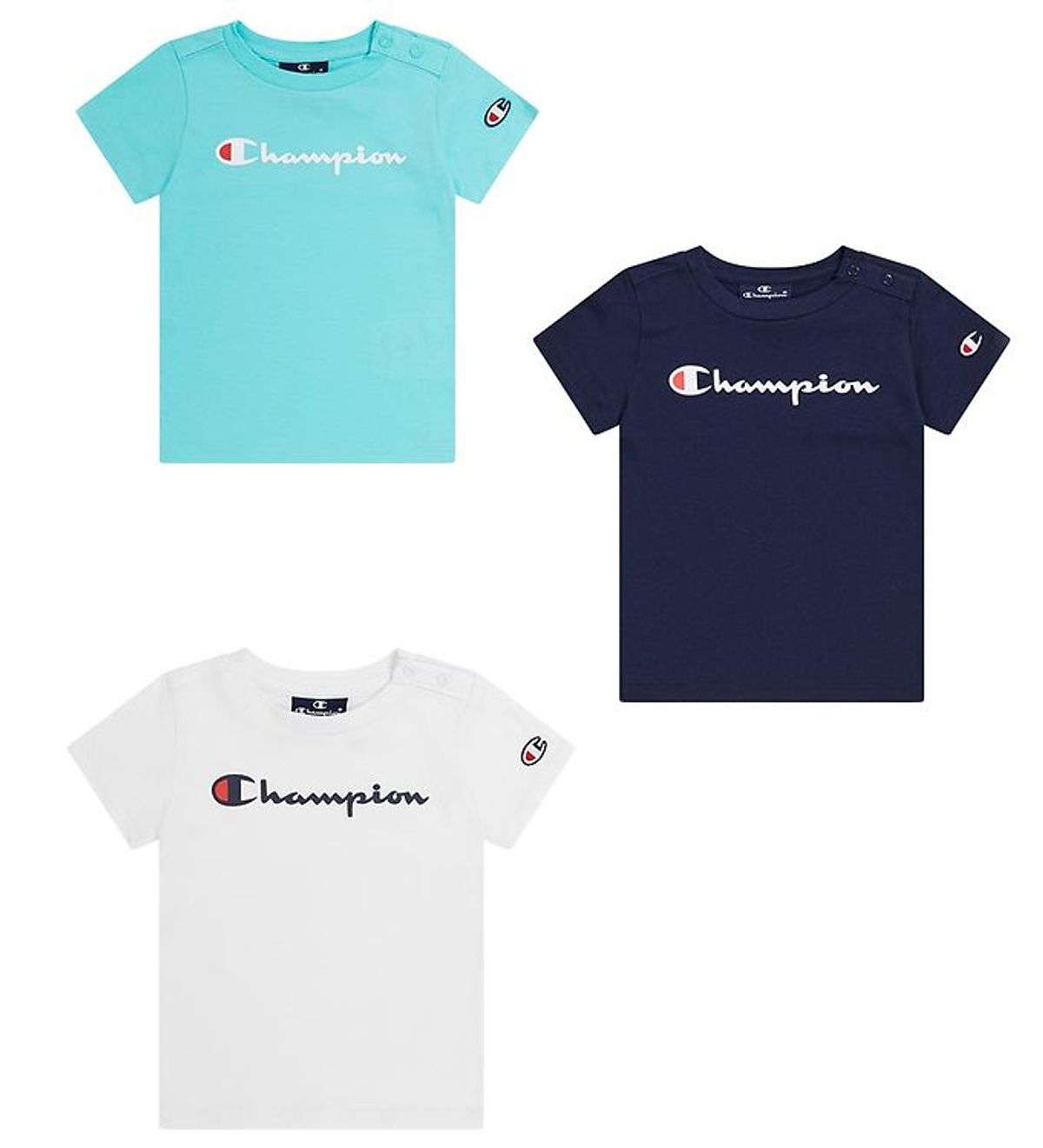 Champion T-shirt - 3-pak - White A