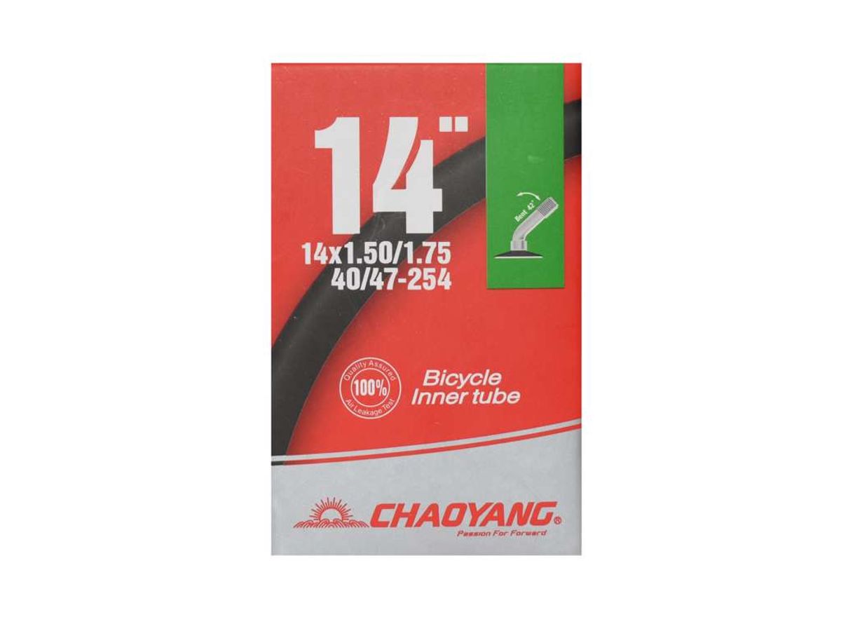 Chaoyang Slange 14 x 1.50-1.75 med vinklet 42 ° Autoventil