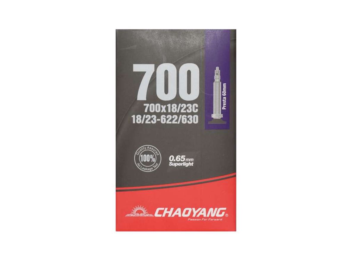 Chaoyang Slange Light 700 x 18-23C med 60mm lang Racerventil