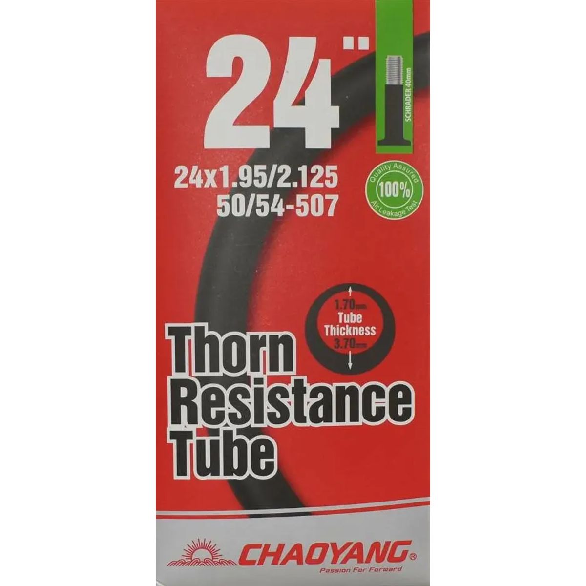 Chaoyang Slange NO PUNCTURE 24×1.95-2.125 AV 40mm (3.7 tyk)