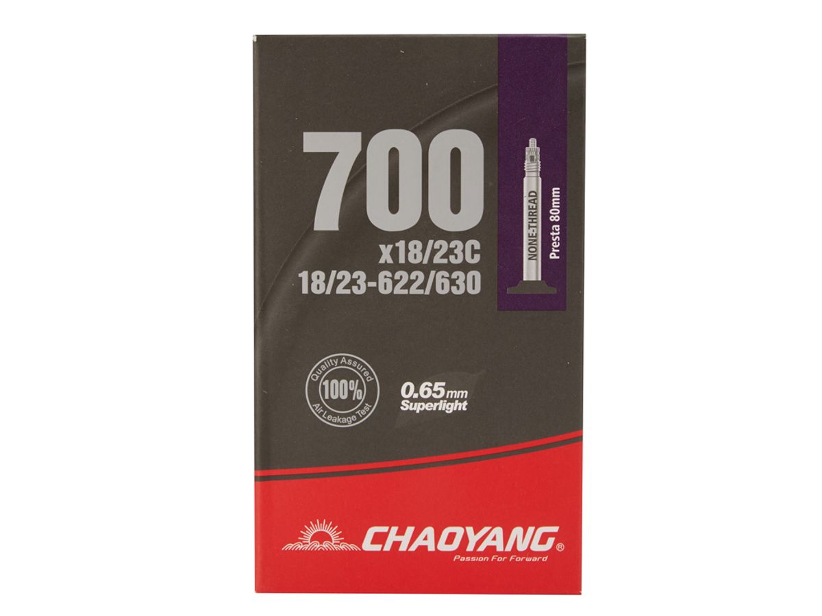 Chaoyang Superlight slange - 700x18-23c - 80mm racerventil