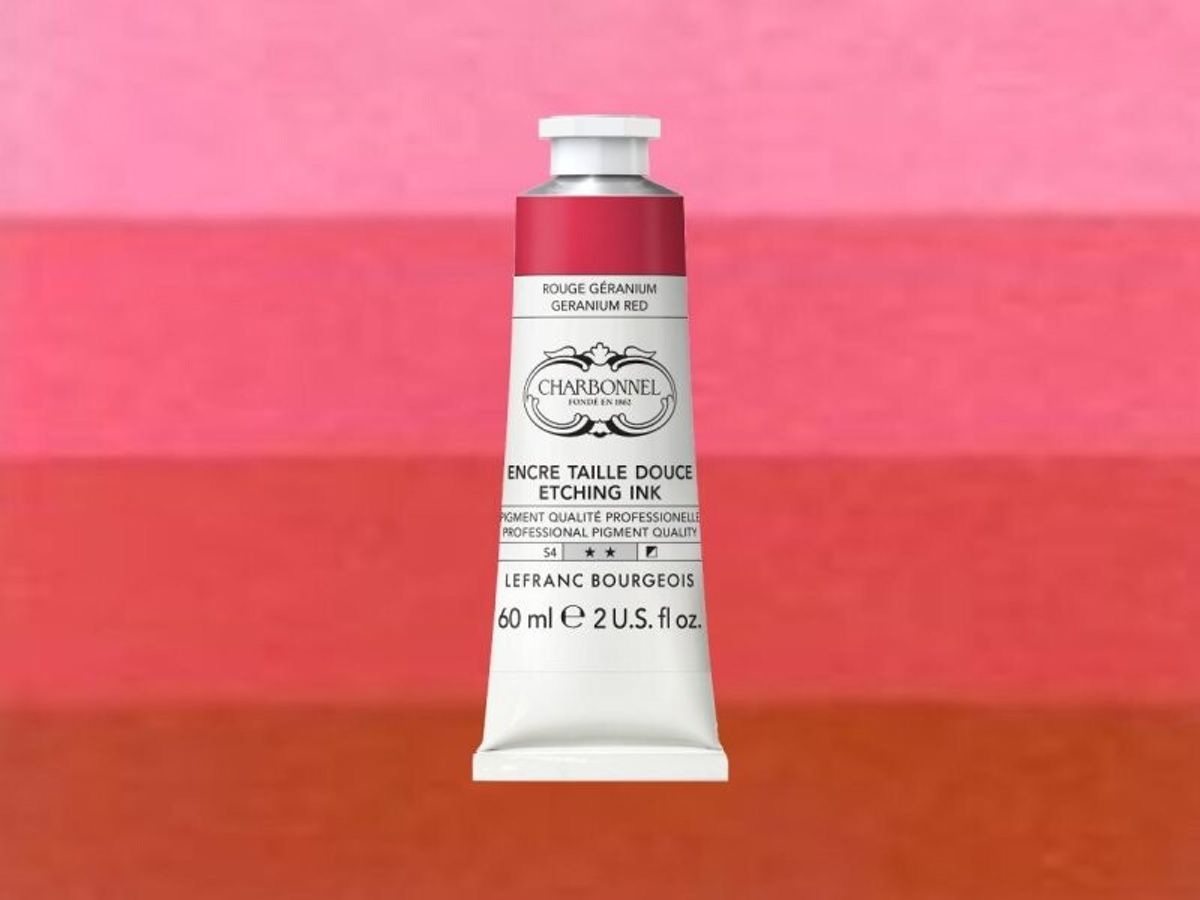 Charbonnel - Etching Ink - Tryksværte - Geranium Red 60 Ml