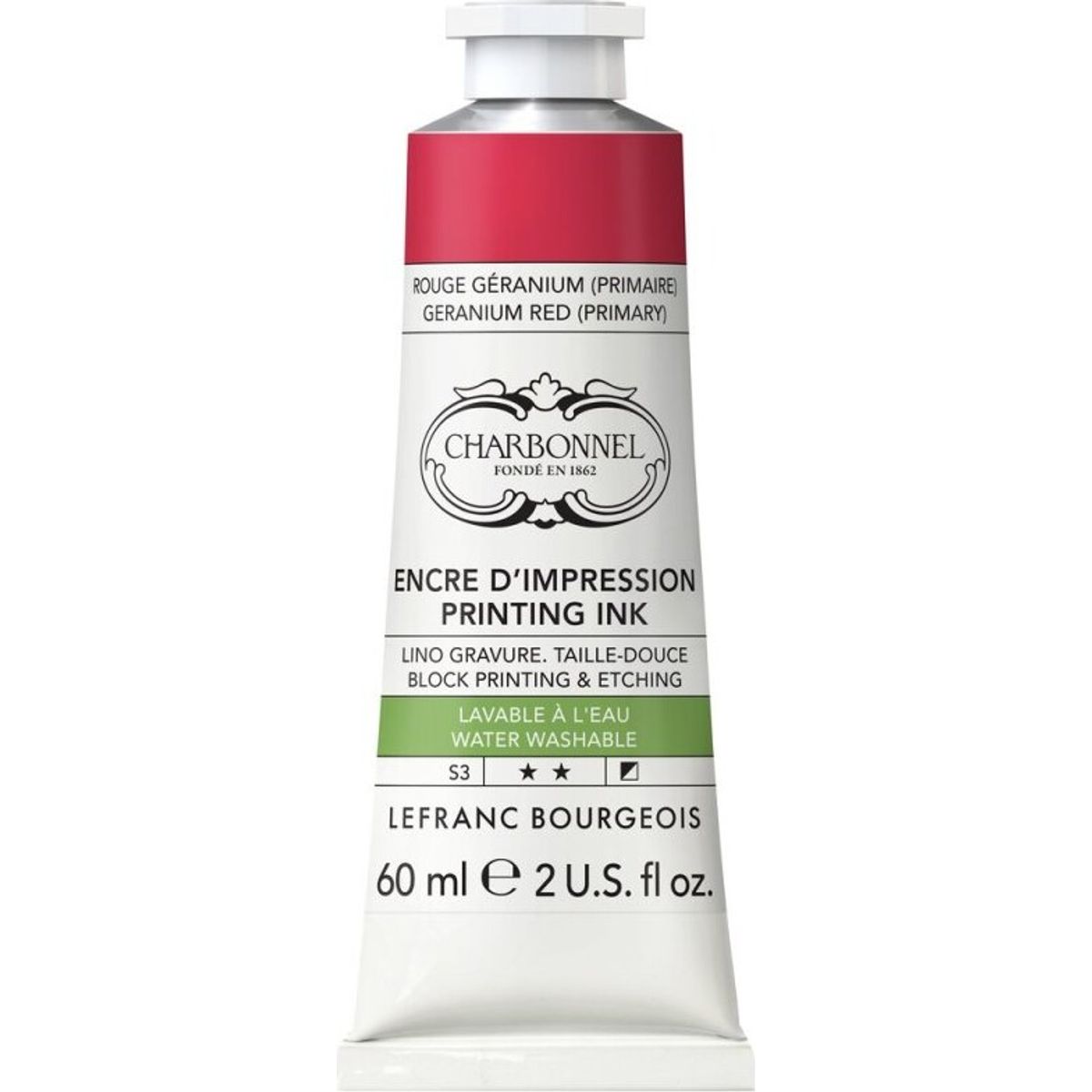 Charbonnel - Printing Ink Blæk - Geranium Red 60 Ml