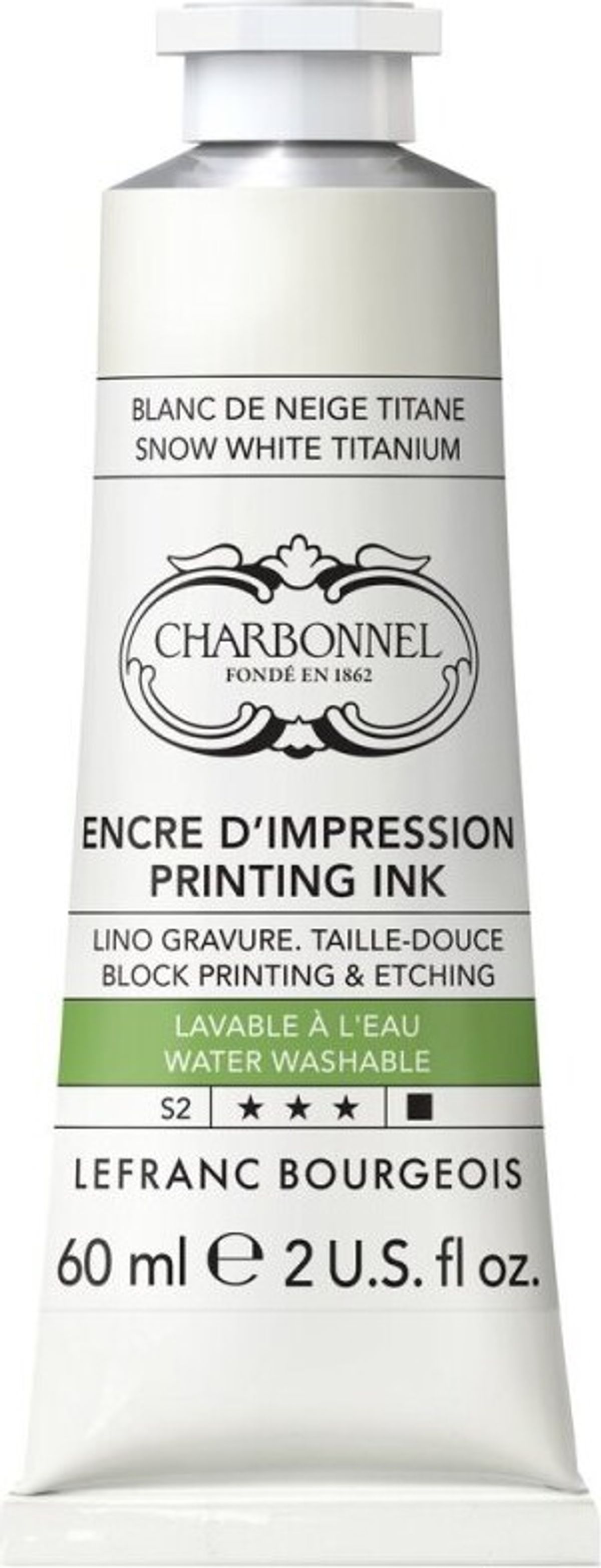 Charbonnel - Printing Ink Blæk - Snow White Titanium 60 Ml