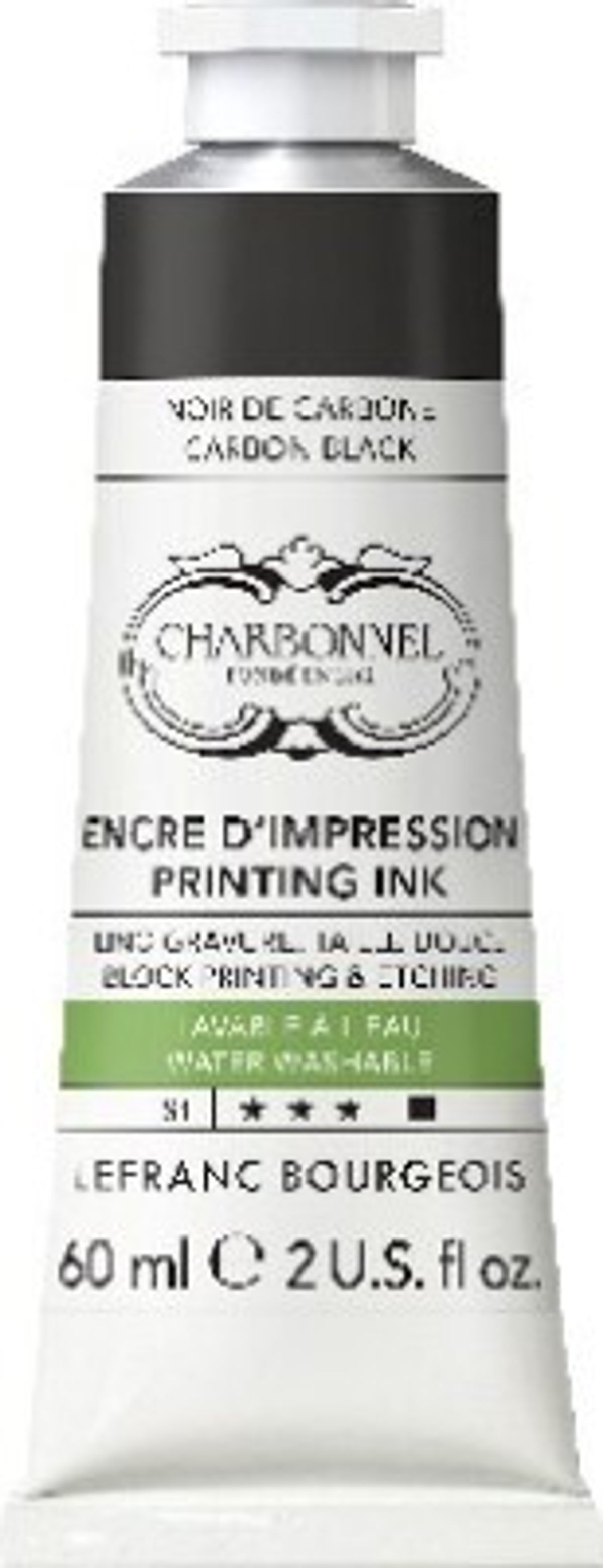 Charbonnel - Printing Ink - Carbon Black 60 Ml