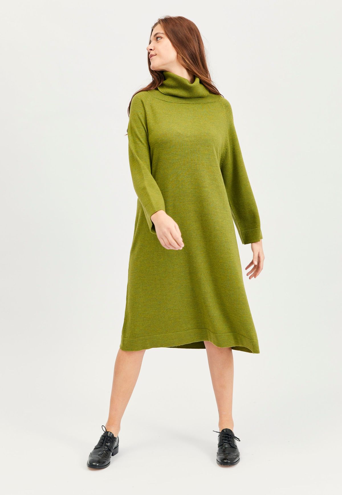 Charlotte - Apple Green Melange - Kjole - L