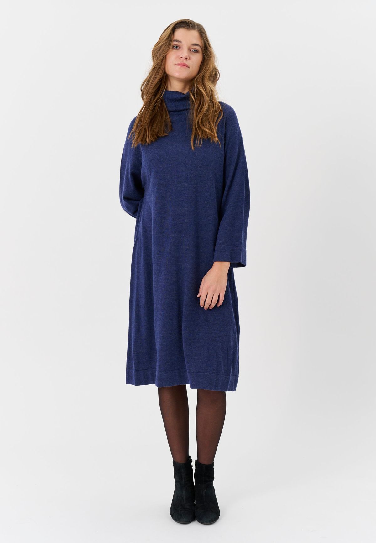 Charlotte - Navy Melange - Kjole - Xl