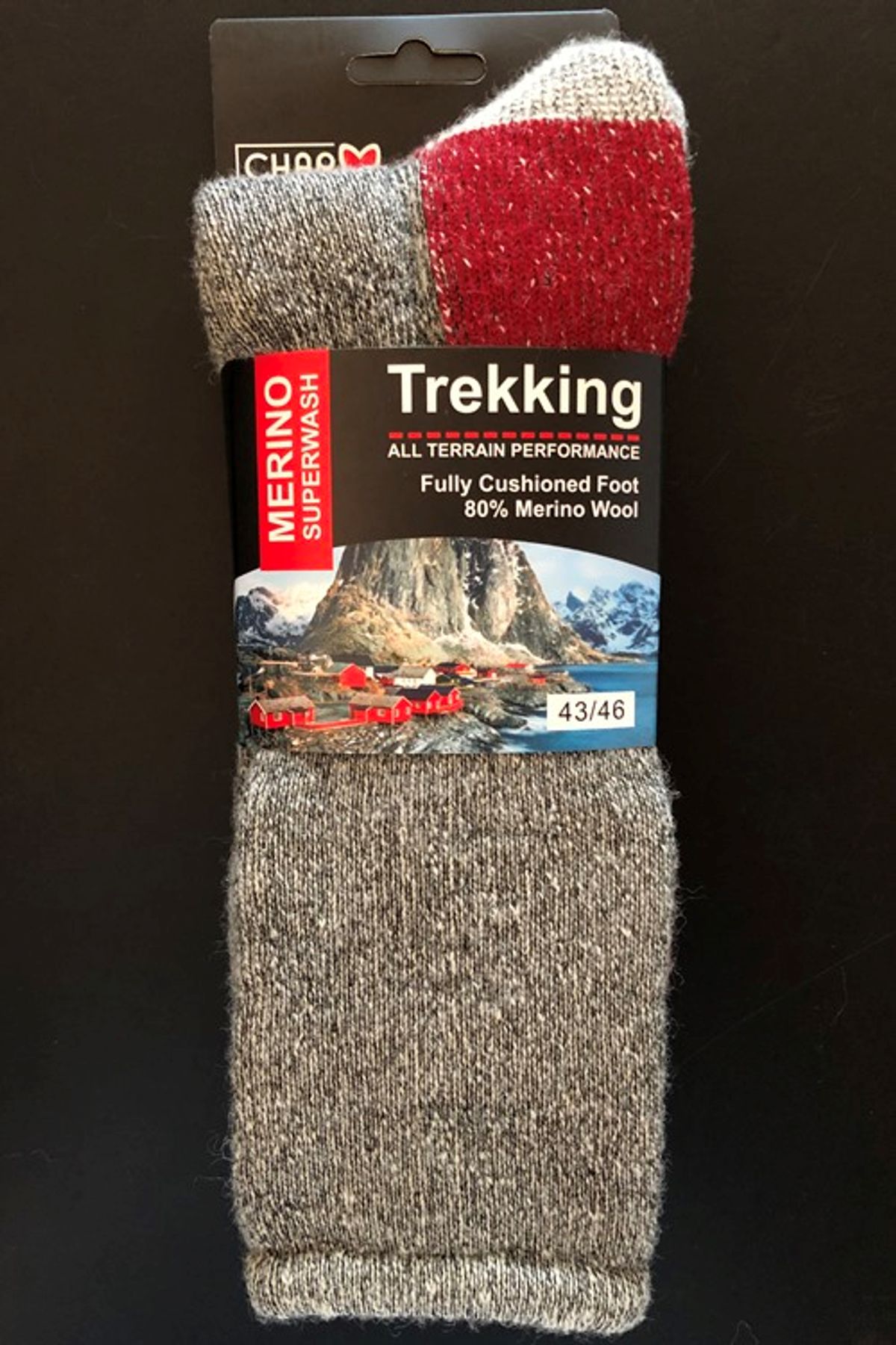 Charm Rag Merino Trekking Sokker Rød 35-38