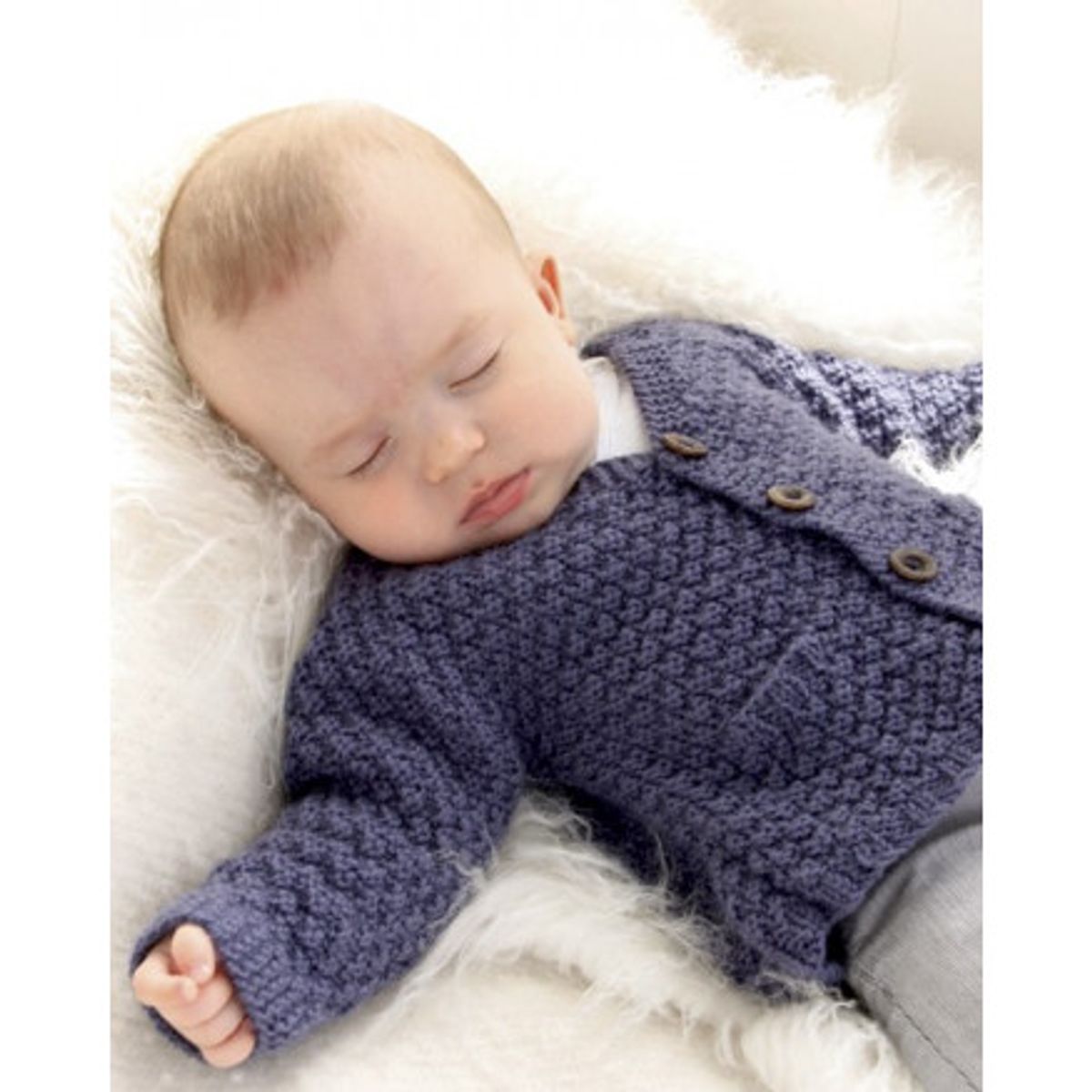 Checco's Dream by DROPS Design - Baby Jakke Strikkeopskrift str. 1/3 m - 1/3 mdr