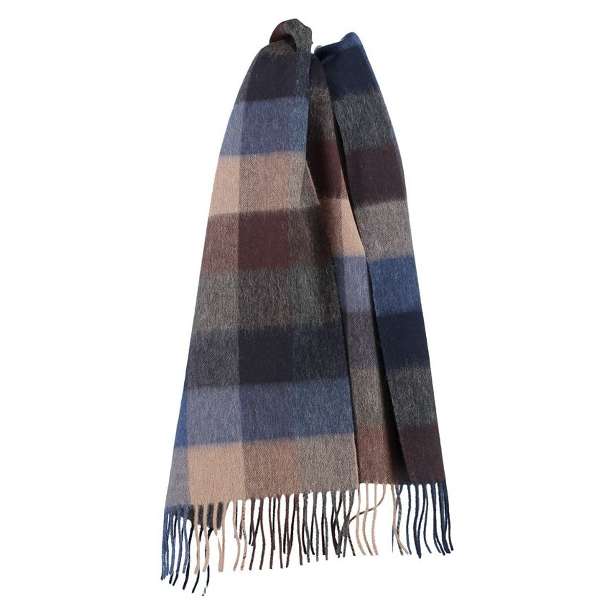 Checked wool scarf