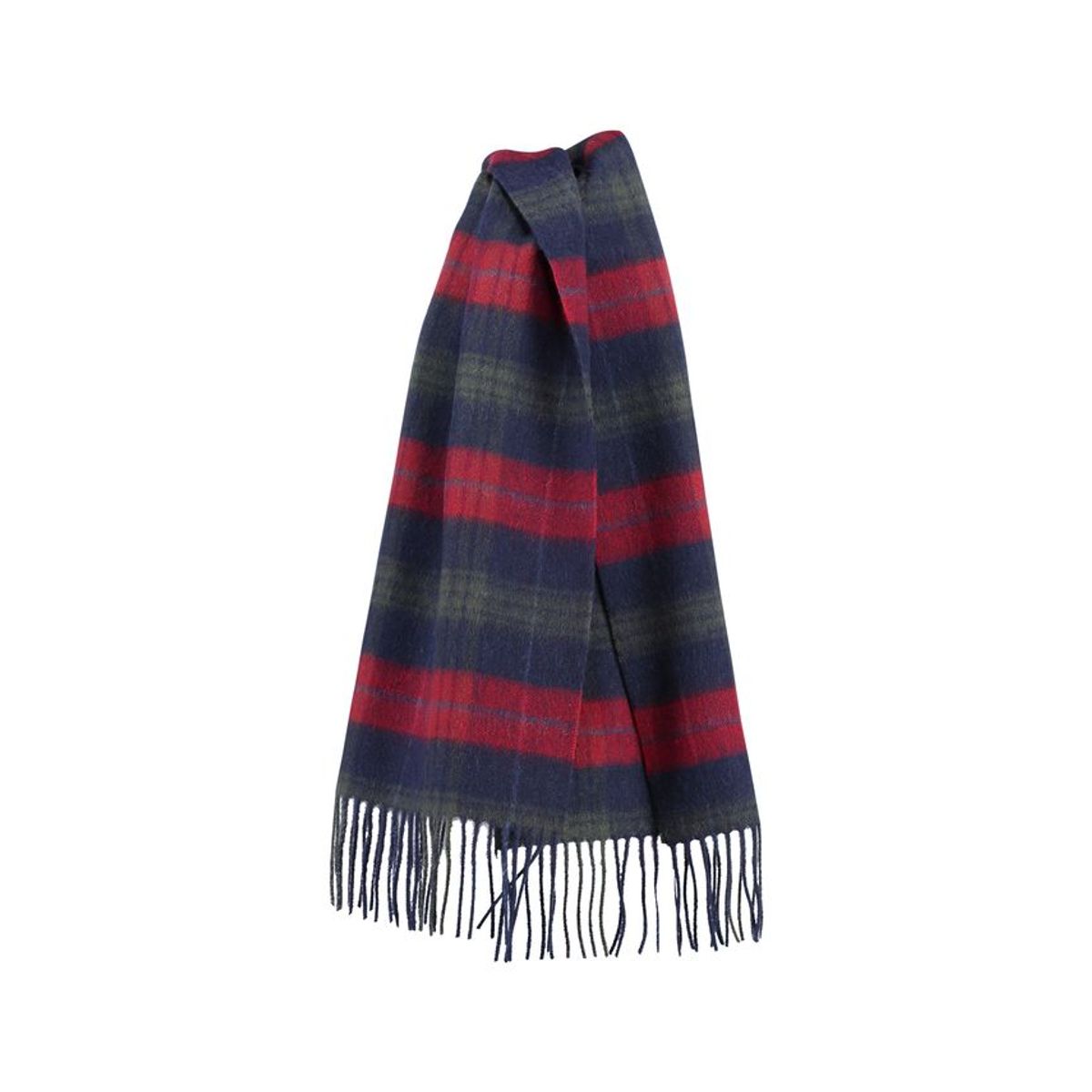 Checked wool scarf