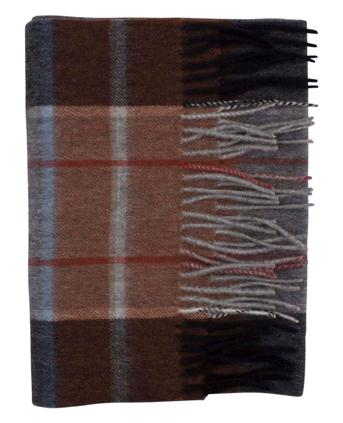 Checked wool scarf