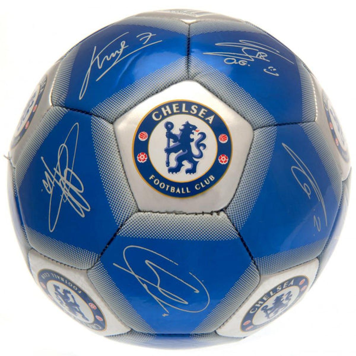 Chelsea FC Fodbold m. autografer - Størrelse 5