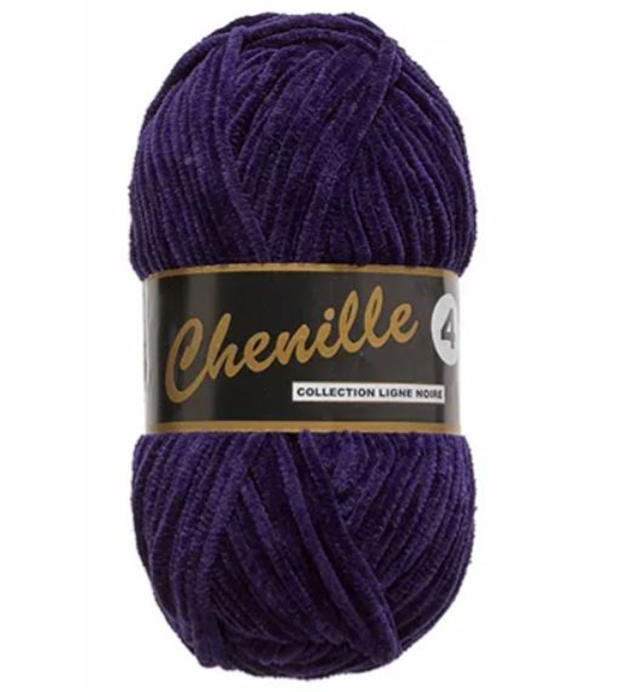 Chenille 4, mørk lilla, 50 g, nr. 64