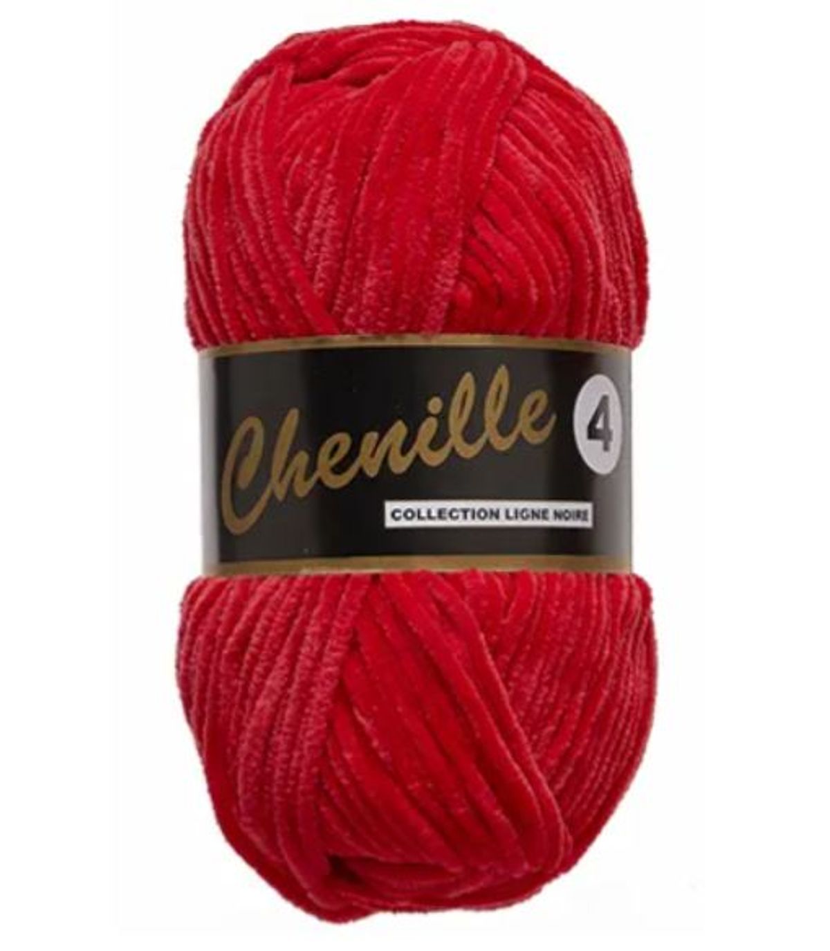 Chenille 4, rød, 50 g, nr. 43