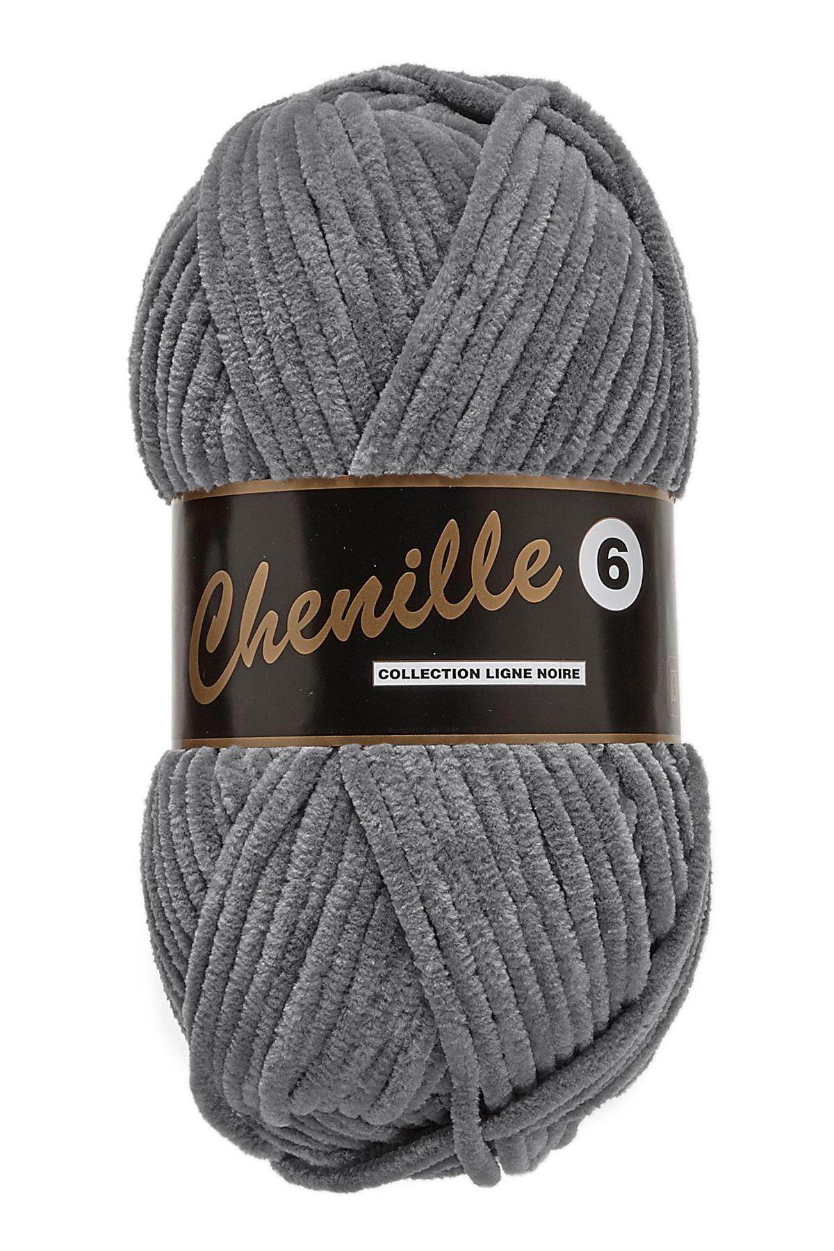 Chenille 6, grå, 100 g, nr. 2